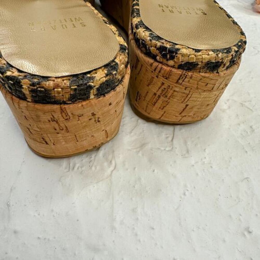 NEW Stuart Weitzman Flatout Leopard-Print Wedge Slide Size 6.5 - Picture 4 of 11